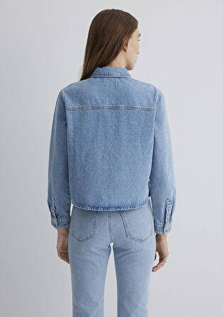 Paola Mavi Premium Indigo Mavisi Jean Gömlek 1210779-89212