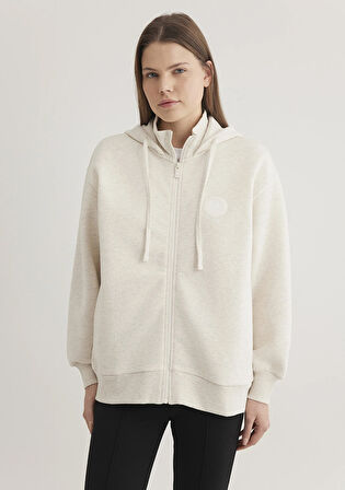 Fermuarlı Bej Sweatshirt 1S10298-85576