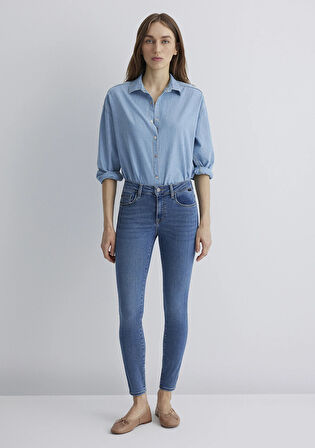 Tess Gold Luxury Vintage Indigo Mavisi Jean Pantolon 100328-89570