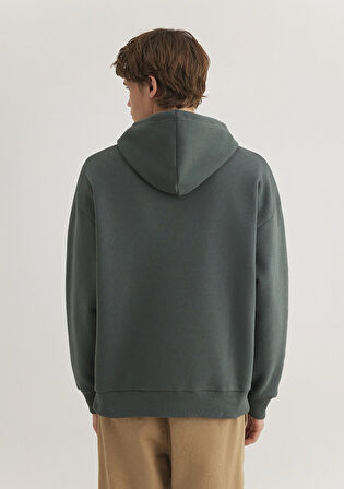 Mavi Logo Baskılı Kapüşonlu Yeşil Sweatshirt 067149-71598