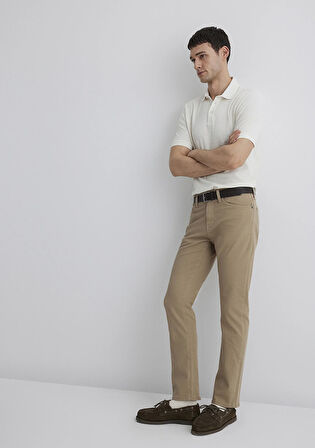 Martin Koyu Bej Comfort Gabardin Pantolon 0037889453