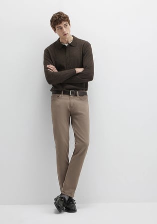 Marcus Kahverengi Comfort Gabardin Pantolon 0035189452