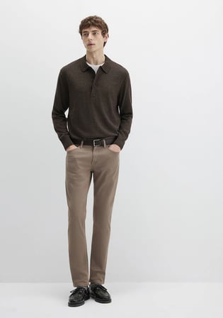 Marcus Kahverengi Comfort Gabardin Pantolon 0035189452