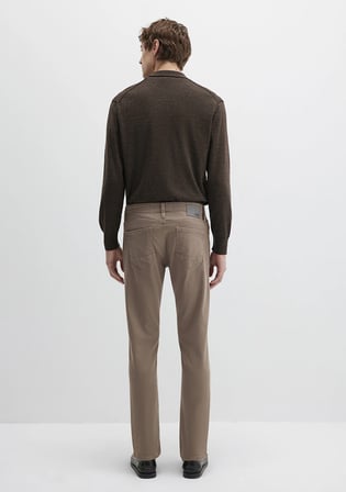 Marcus Kahverengi Comfort Gabardin Pantolon 0035189452