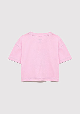 M Logo Baskılı Pembe Tişört 7610276-86953