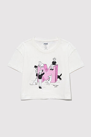 Mavi Kız Çocuk T Shirt 7610284-70057