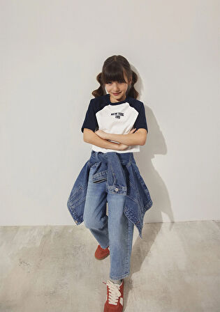 New York Baskılı Ekru Tişört 7610266-70057