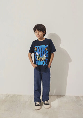 Sonic Baskılı Lacivert Tişört 6610307-70490