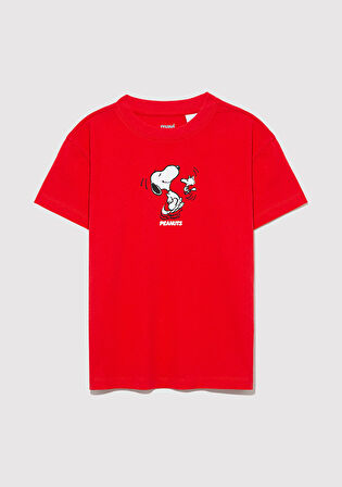 Peanuts Baskılı Kırmızı Tişört 7610320-70471