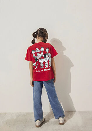 Peanuts Baskılı Kırmızı Tişört 7610320-70471