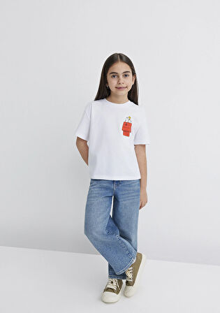 Peanuts Baskılı Beyaz Tişört 7610295-620