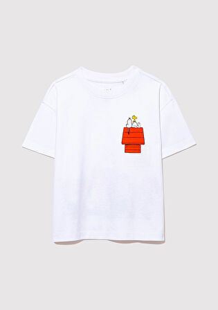 Peanuts Baskılı Beyaz Tişört 7610295-620