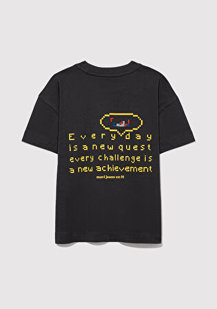 Baskılı Antrasit Tişört 6610257-70087