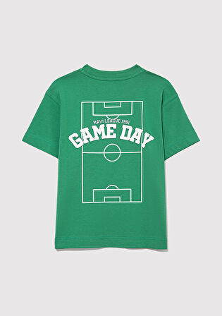 Game Day Baskılı Yeşil Tişört 6610265-71843