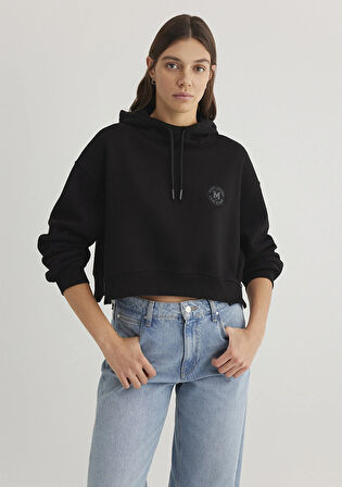 Kapüşonlu Siyah Sweatshirt 1S10305-900