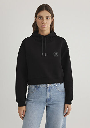 Kapüşonlu Siyah Sweatshirt 1S10305-900