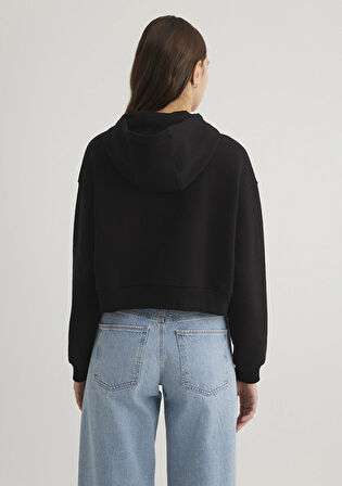 Kapüşonlu Siyah Sweatshirt 1S10305-900
