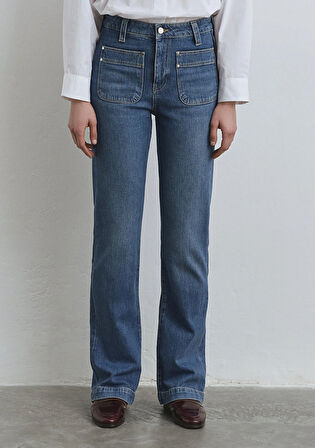 Tilda Iconic Vintage Koyu Mavi Jean Pantolon 1012588-89597