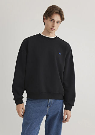 Bisiklet Yaka Siyah Sweatshirt 0S10348-900