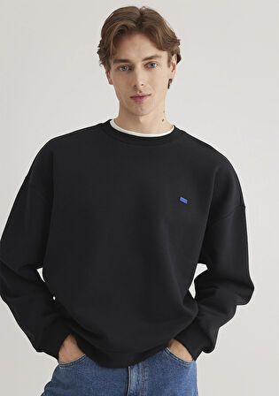 Bisiklet Yaka Siyah Sweatshirt 0S10348-900