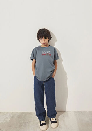 Mavi Jeans Baskılı Gri Tişört 6610287-80889