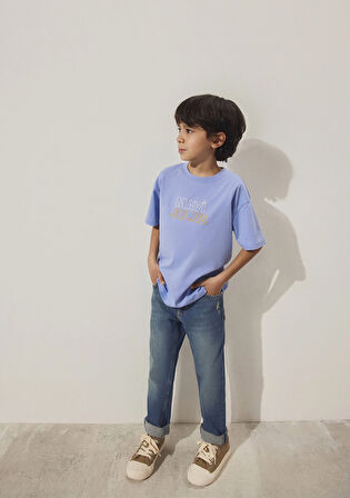 Mavi Jeans Baskılı Mavi Tişört 6610287-80591