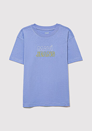 Mavi Jeans Baskılı Mavi Tişört 6610287-80591