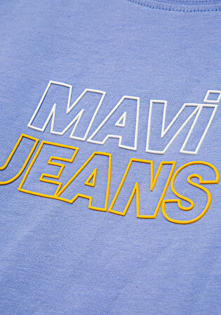 Mavi Jeans Baskılı Mavi Tişört 6610287-80591
