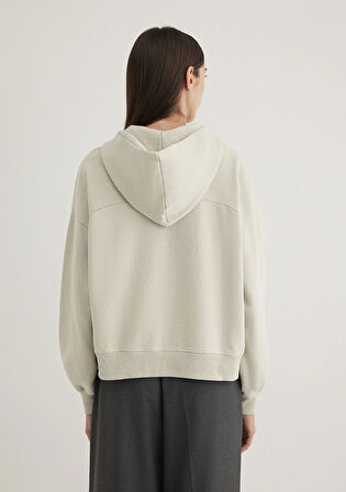 Yarı Fermuarlı Gri Sweatshirt 1S10327-70082