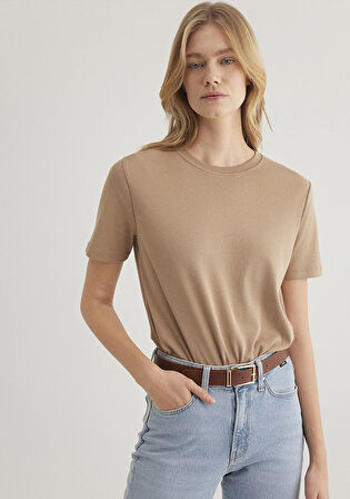 Kahverengi Basic Tişört 1612916-83593