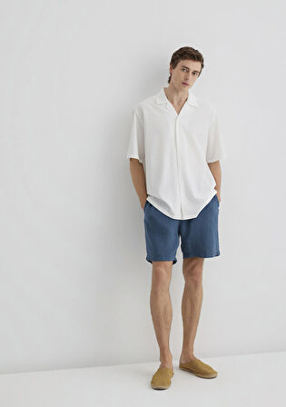 Mavi Keten Şort 0410103-89798