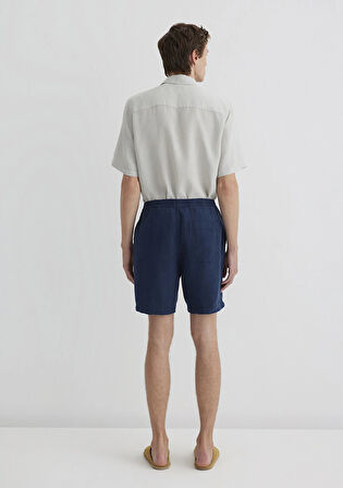 Lacivert Keten Şort  0410103-82183