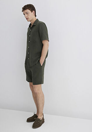 Antrasit Keten Şort 0410103-71587