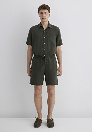 Antrasit Keten Şort 0410103-71587