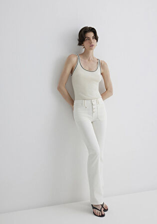 Sierra Gold Premium Kırık Beyaz Jean Pantolon 1010578-89774