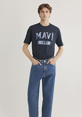 Mavi 1991 Baskılı Lacivert Tişört 0612573-70490