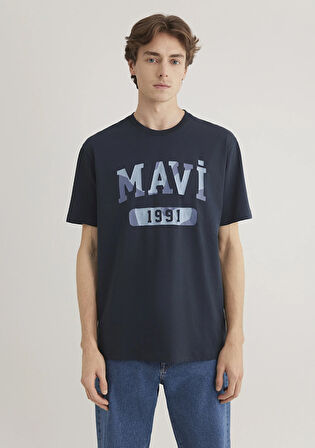 Mavi 1991 Baskılı Lacivert Tişört 0612573-70490