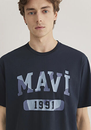 Mavi 1991 Baskılı Lacivert Tişört 0612573-70490