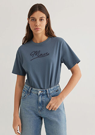 Mavi Jeans Baskılı Antrasit Tişört 1612421-80932