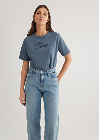 Mavi Jeans Baskılı Antrasit Tişört 1612421-80932