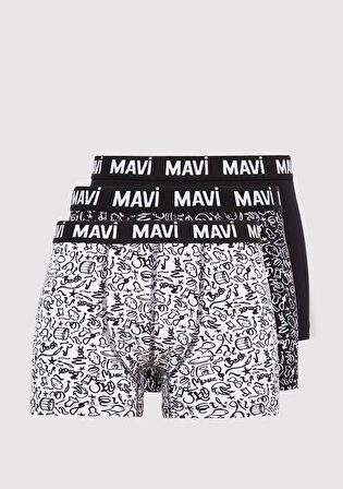 3lü Baskılı Siyah Boxer 0911872-900