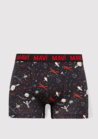3lü Baskılı Siyah Boxer 0911873-900