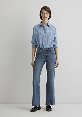 Ibiza All Blue Puslu Koyu Mavi Jean Pantolon 1010530-89935