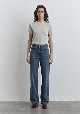 Sky Classic Denim Puslu Koyu Mavi Jean Pantolon 1010627-87925
