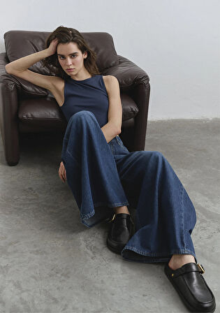 Mimi Iconic Koyu Mavi Jean Pantolon 1012615-90363