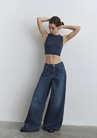Mimi Iconic Koyu Mavi Jean Pantolon 1012615-90363