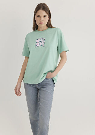 Rick And Morty Baskılı Yeşil Tişört 1613256-71732