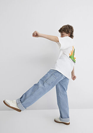 Minecraft Baskılı Ekru Tişört 6610340-70057