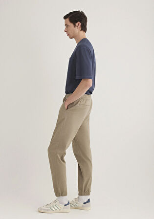 Beli Lastikli Bej Jogger Pantolon 000169-86749