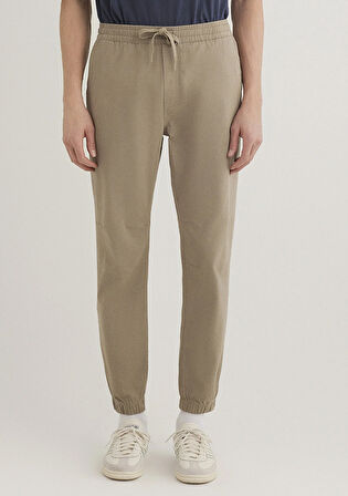 Beli Lastikli Bej Jogger Pantolon 000169-86749